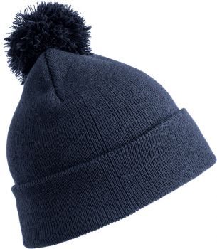 Result Winter Essentials | Dětská pletená čepice s bambulí navy onesize