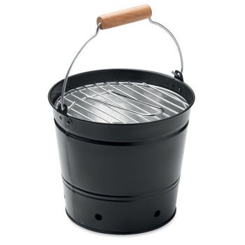 BBQTRAY Přenosný grilovací kbelík black