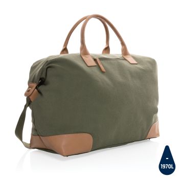 Veľká víkendová taška Impact z 16 oz. recykl. canvas AWARE™ zelená