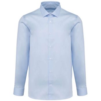 MEN'S LONG-SLEEVED TWILL SHIRT Essential Light Blue L