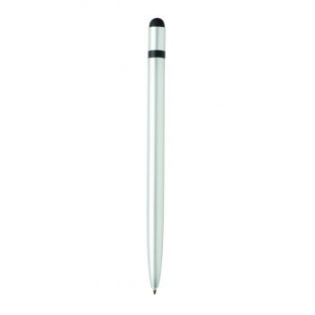 Tenké hliníkové stylusové pero strieborná