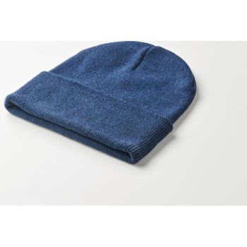 BEANIX Pletená čepice s lemem Modrá