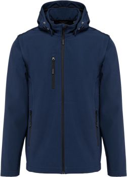 Kariban | Unisex 3-vrstvá softshellová bunda s kapucí navy L
