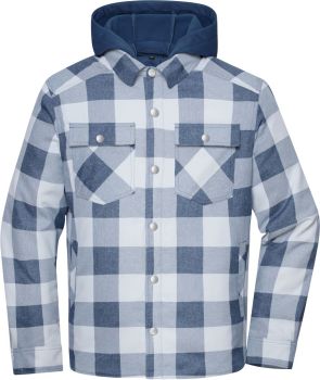 Daiber | Prošívaná košilová bunda deep blue/foggy grey S