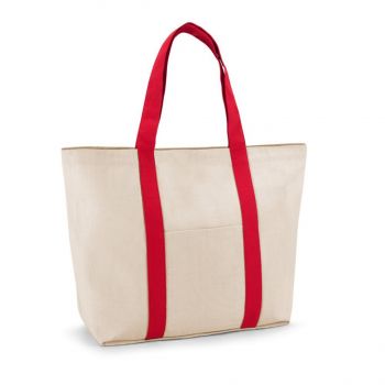 VILLE. 100% bavlnená platená taška Červená