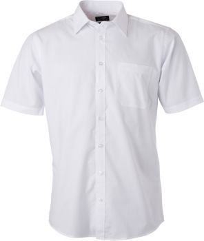 James & Nicholson | Popelínová košile s krátkým rukávem white M