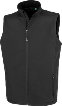 Result Recycled | Pánská 2-vrstvá softshellová vesta "Printable" black XL