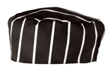 CHEF’S SKULL CAP Black/White Stripe U