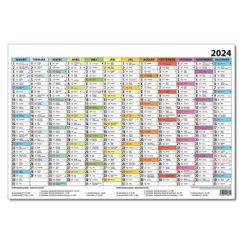 Plánovací kalendár farebný 2024