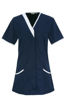 ‘DAISY’ HEALTHCARE TUNIC White/Navy M