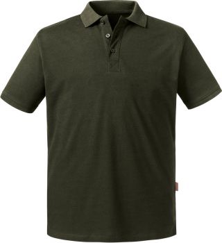 Russell | Pánské piqué polo z bio bavlny dark olive XXL