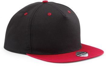 Beechfield | 5 panelová Snapback kšiltovka black/classic red onesize