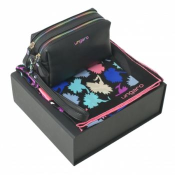 Set Neon (clutch & silk scarf)