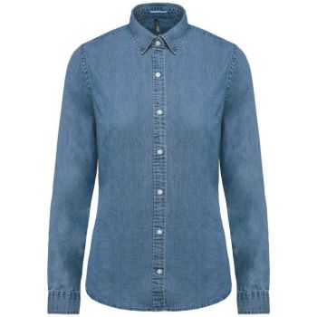 LADIES’ DENIM SHIRT Chambray Blue M