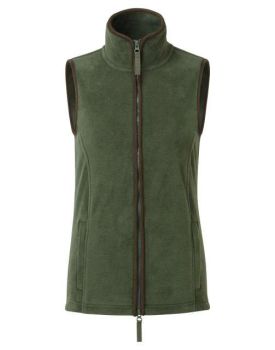 WOMEN'S 'ARTISAN' FLEECE GILET Moss Green/Brown S