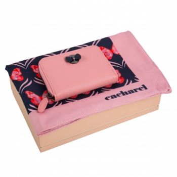 Set Cacharel (mini wallet & silk scarf)