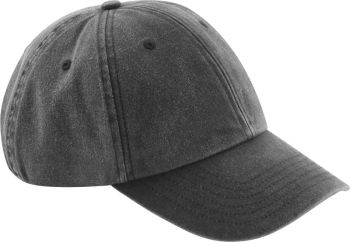 Beechfield | Dětská 6 panelová nízkoprofilová kšiltovka vintage black onesize