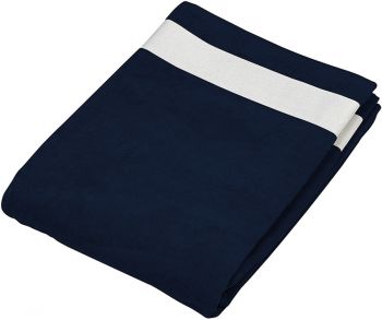 Kariban | Velurová plážová osuška navy/white onesize