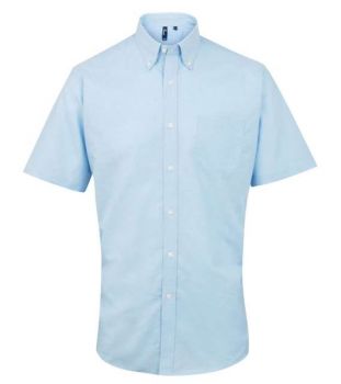 MEN’S SHORT SLEEVE SIGNATURE OXFORD SHIRT Light Blue L