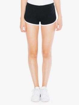 WOMEN'S INTERLOCK RUNNING SHORTS Black/White S