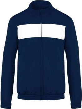 KIDS' TRACKSUIT TOP Sporty Navy/White 4/6