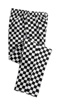 'ESSENTIAL' CHEF'S TROUSERS Black/White Check XL