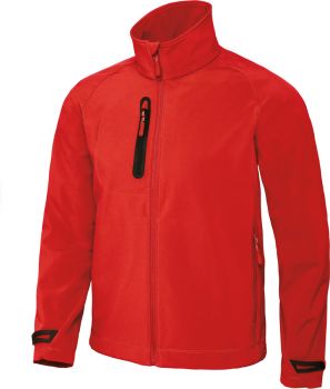 B&C | Pánská 3-vrstvá softshellová bunda deep red M