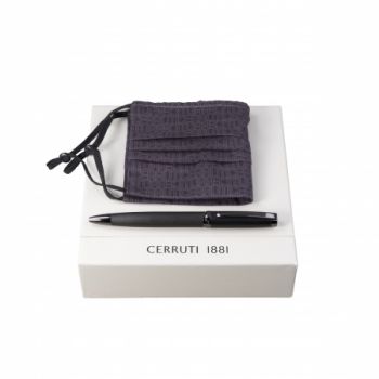 Set CERRUTI 1881 (ballpoint pen & mouth mask)