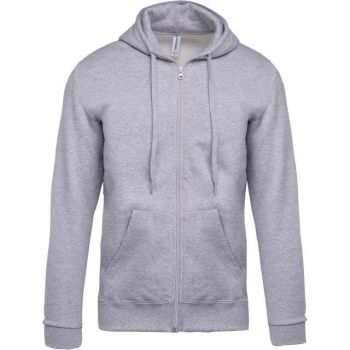 FULL ZIP HOODED SWEATSHIRT Oxford Grey L
