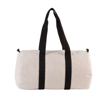 COTTON CANVAS HOLD-ALL BAG Natural/Black U