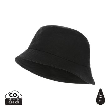 Nefarbený klobúk Impact z 285g recykl. canvas AWARE™ čierna