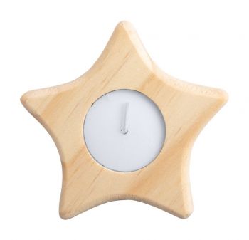 Deram candle holder, star natural