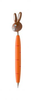 Zoom drevené guľôčkové pero, zajac orange