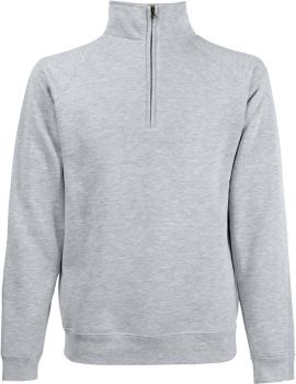 F.O.L. | Mikina s 1/4 zipem heather grey S