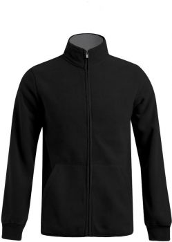 Promodoro | Pánská dvojitá fleecová bunda black/light grey L