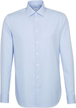 SST | Popelínová košile s dlouhým rukávem check light blue/white 43
