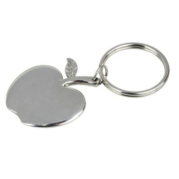 APPLE RING kovový přívěsek na klíče,  stříbrná