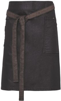Premier | Denim bistro zástěra "Division" indigo/brown onesize