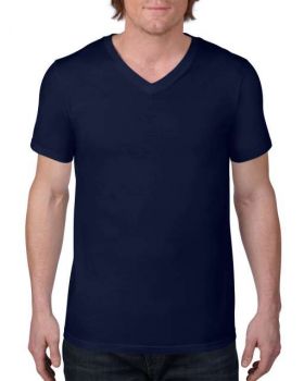 ADULT LIGHTWEIGHT V-NECK TEE Navy S