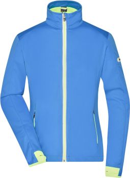 James & Nicholson | Dámská 3-vrstvá sportovní softshellová bunda bright blue/bright yellow 