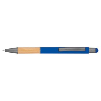 Guľôčkové pero s bambusovou rukoväťou modrá