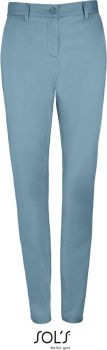 SOL'S | Dámské saténové elastické kalhoty creamy dark blue 44