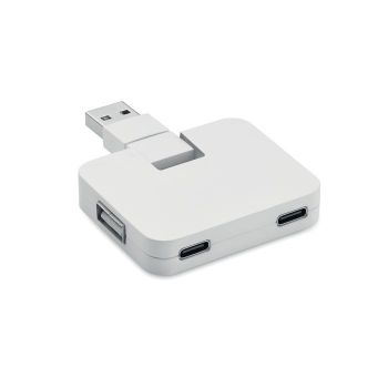 SQUARE-C 4portový USB rozbočovač white