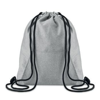 SWEATSTRING Fleecový batoh se šňůrkami grey