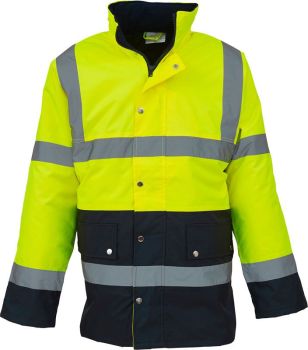 Yoko | Hi-Vis Parka hi vis yellow/navy 3XL