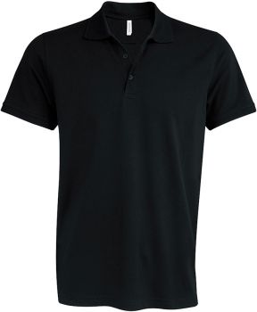 Kariban | Pánské elastické piqué polo black M