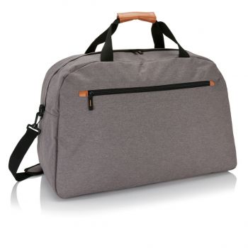 Moderná cestovná taška v dvojtónovej farbe sivá