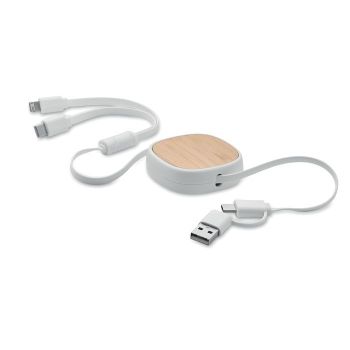 TOGOBAM Výsuvný nabíjecí USB kabel white