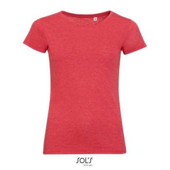 SOL'S MIXED WOMEN - ROUND NECK T-SHIRT Heather Red XL