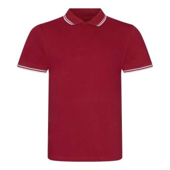STRETCH TIPPED POLO Red/White L